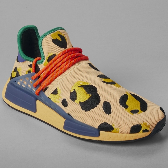 NWT Adidas x Pharrell Hu Pulse Amber Animal Print NMD Boost Human Race Sneakers - Picture 8 of 15